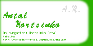 antal mortsinko business card